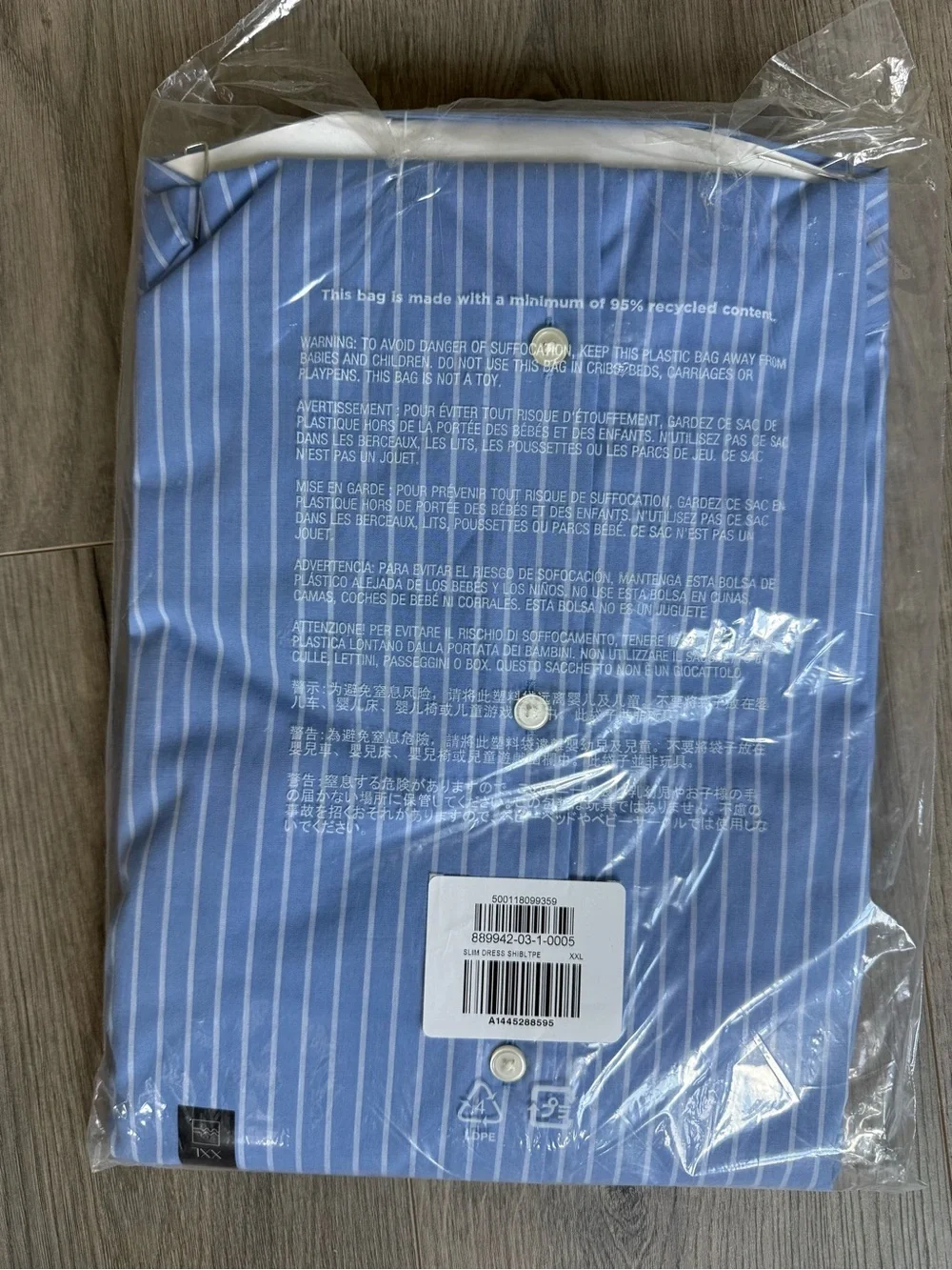 NWT Banana Republic Men's Blue Stripe Dress Shirt
